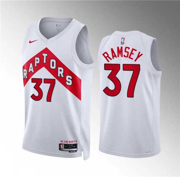 Mens Toronto Raptors #37 Jahmius Ramsey White Association Edition Stitched Basketball Jersey Dzhi->->NBA Jersey